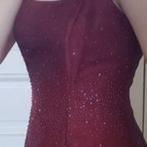 Formal Wine Color Dress